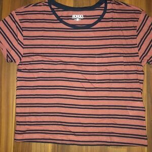 Bongo blue striped short sleeve pocket tee